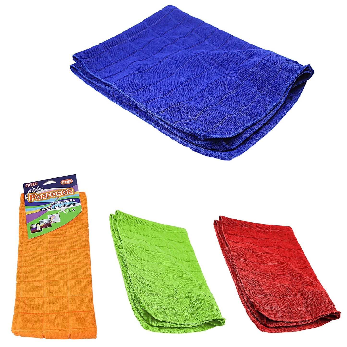 New Microfibre Assorted Colour Cleaning Cloths 40cm x 60cm 0906 (Large Letter Rate)