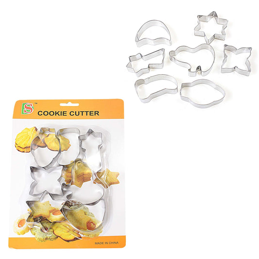 Novelty Cookie Cutter Set Pack Of 7 Kitchen Baking 2784 (Large Letter Rate)