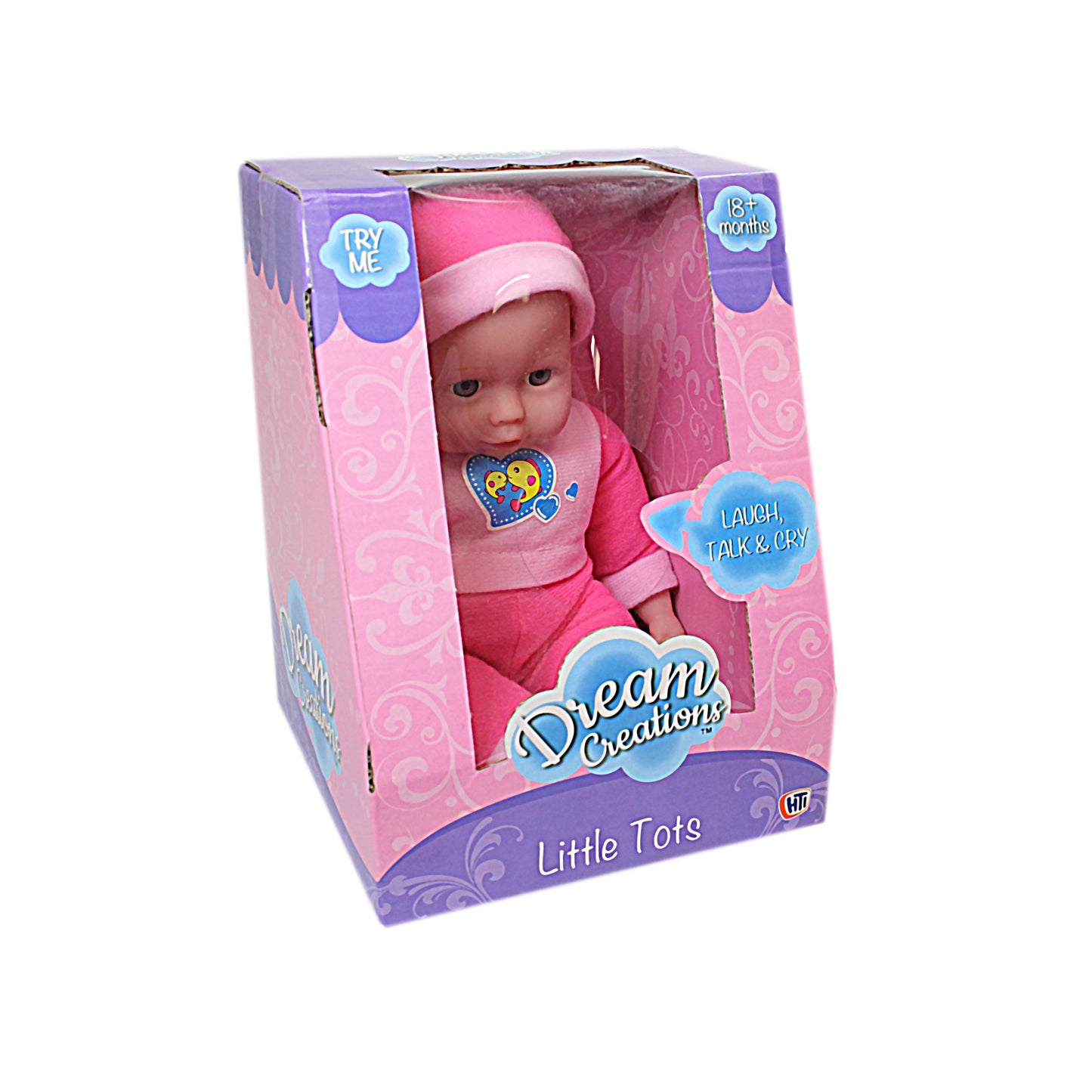 Dream Creation Little Tots Baby Doll Talking Crying & Laughing Doll 8831 (Parcel Rate)