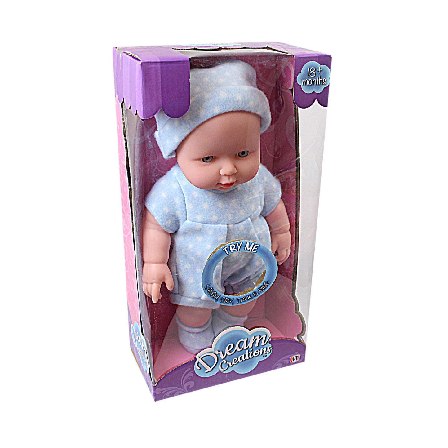 Dream Creation Little Tots Baby Doll Talking Crying & Laughing Doll 3991 (Parcel Rate)