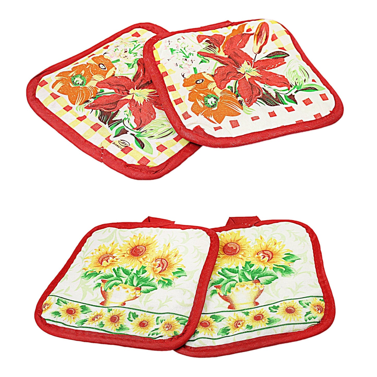 Floral Decorative Heat Proof Handy Oven Gloves Mittens 0317 (Parcel Rate)