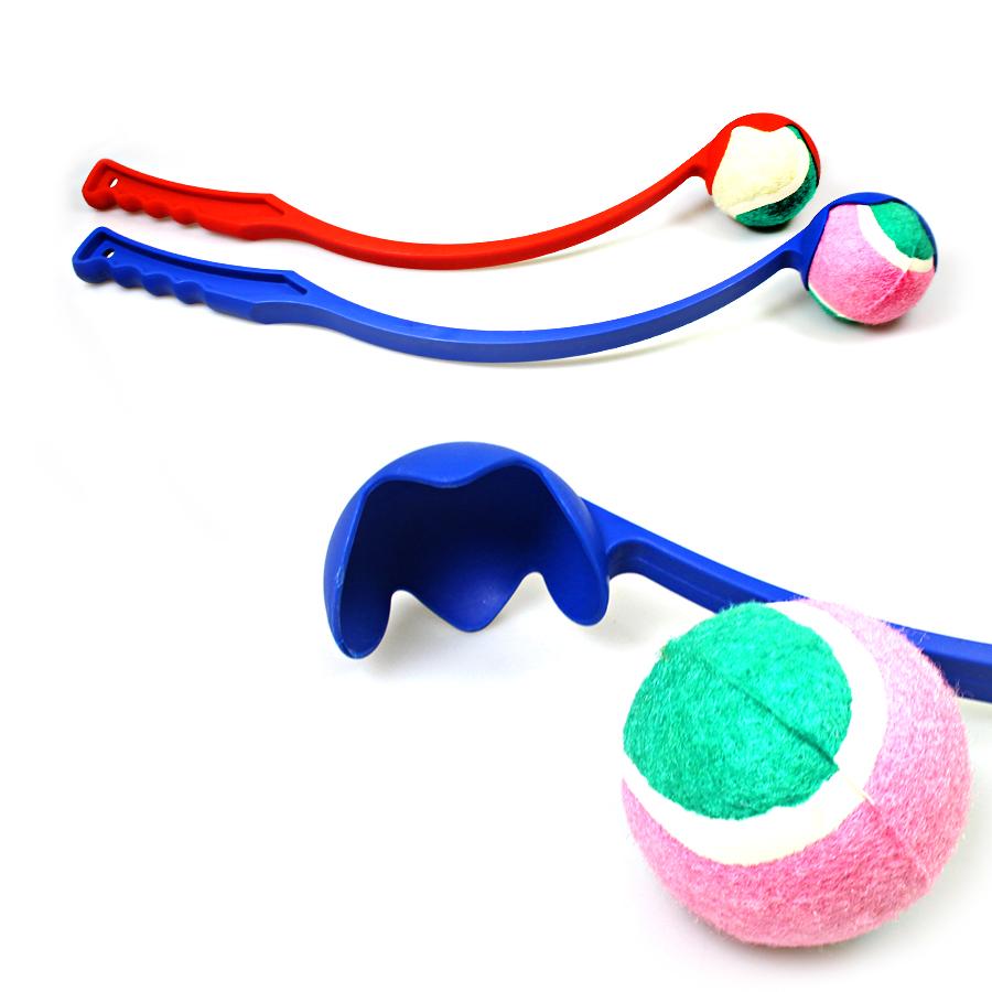 Plastic Dog Tennis Ball Chucker Launcher 35 cm Assorted Colours 7253 (Parcel Rate)