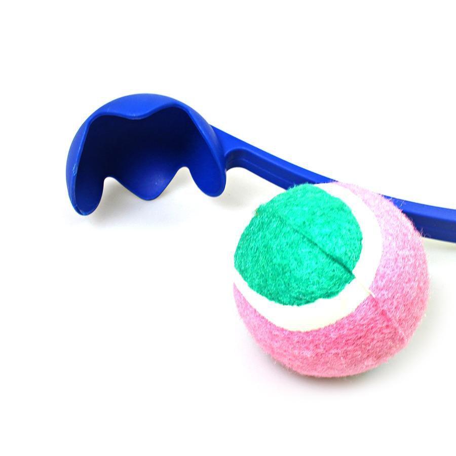 Plastic Dog Tennis Ball Chucker Launcher 35 cm Assorted Colours 7253 (Parcel Rate)