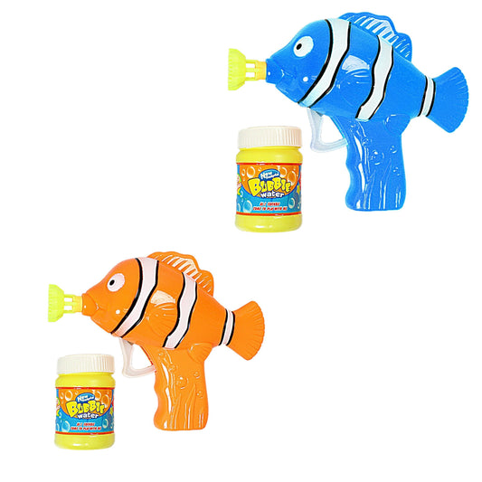 Dolphin Bubble Gun Plastic Assorted Colours 4559 (Parcel Rate)