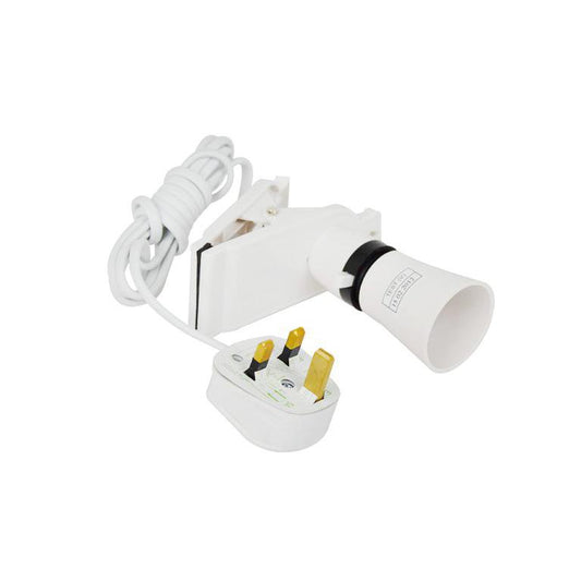 Clip on Light 1 Metre Cable White Status Plug In Poly Bag / Header Card 9477 (Parcel Rate)