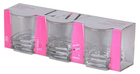 ELEGAN Whisky Glass Set Of 3 315cc ELG360 (Parcel Rate)
