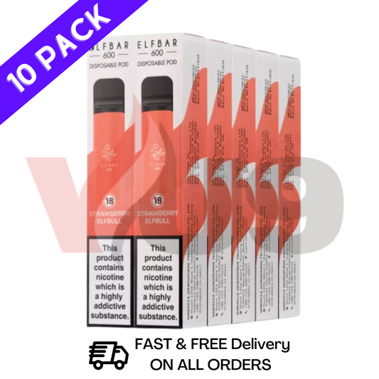 Elf Bar Box Of 10 600puff Elfbull Strawberry Pack - Wholesale Distributor Of Elf Bar Manchester Supplier Vape