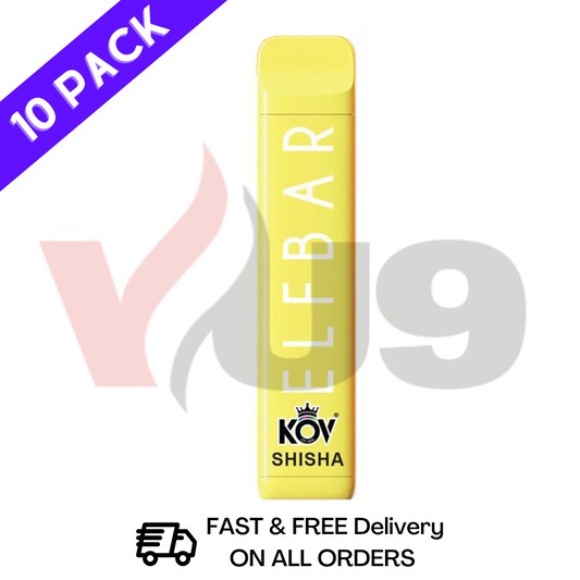 Elf Bar Mango Guava Pack of 10 Shisha Range Flavour 600 Puffs Bar - Vape Supplier Manchester