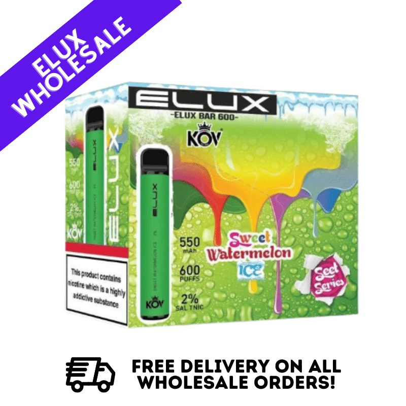 Elux Mini KOV Bar Box Of 10 Vapes 600puff Disposable Device - VU9 Wholesale Vape Bulk Buy Today 