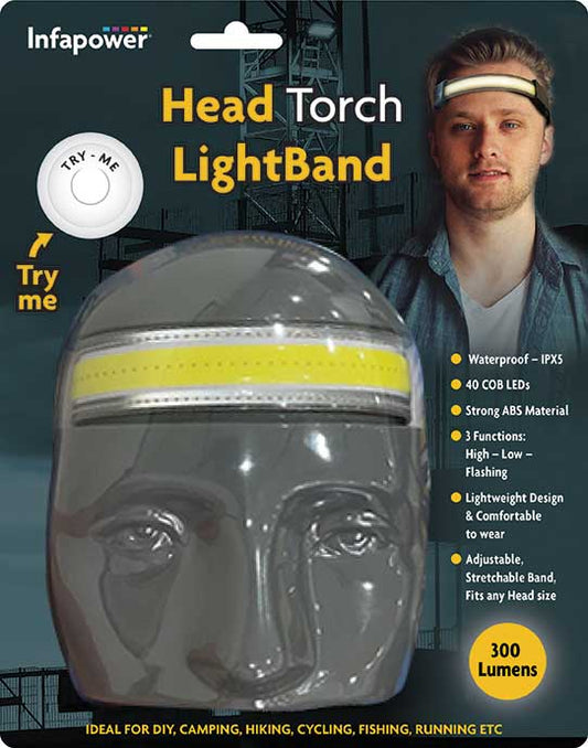Head Torch Lightband Home Diy Outdoors F063 (Parcel Rate)