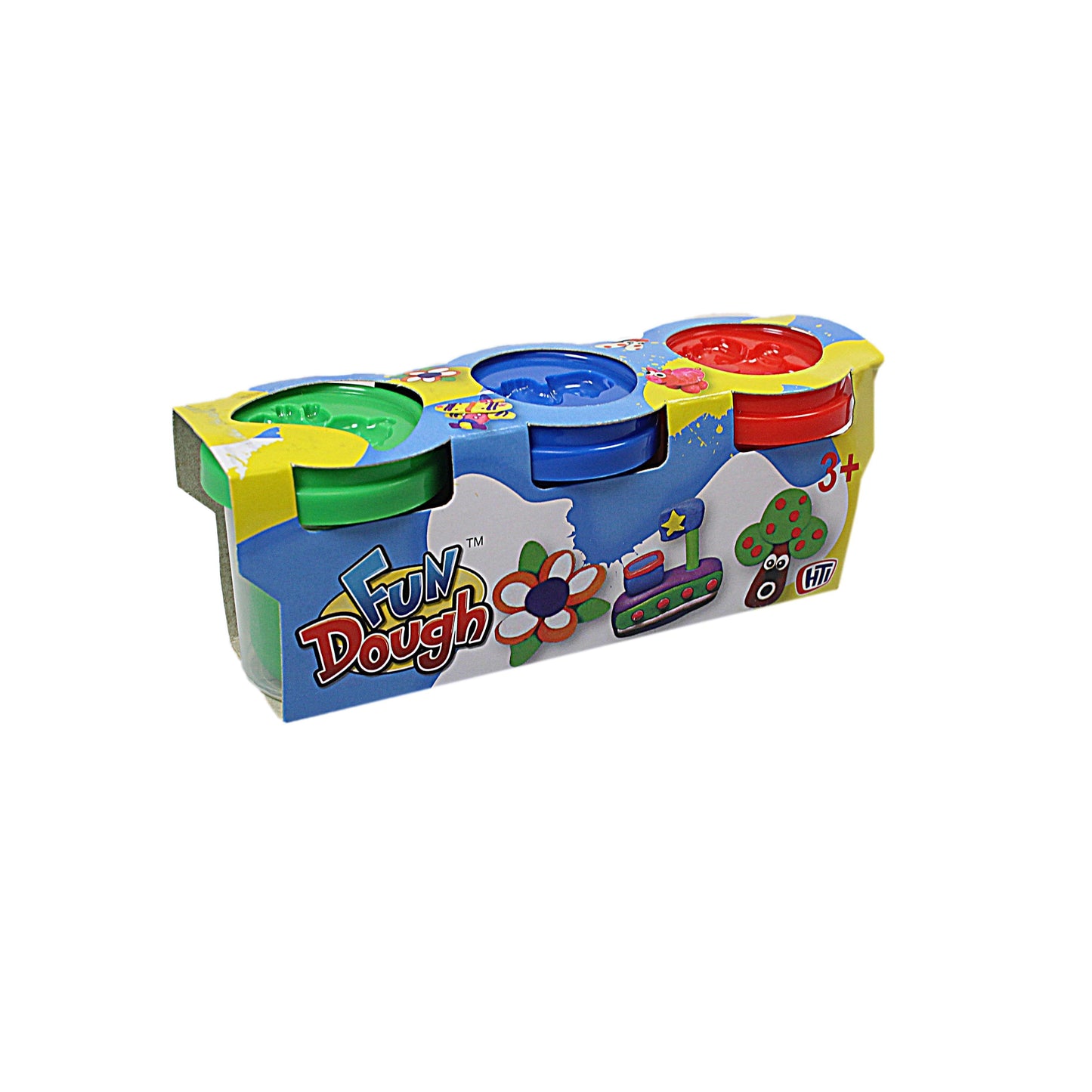 Childrens Fun Playing Modelling Dough Assorted 3 Colours 7231 (Parcel Rate)