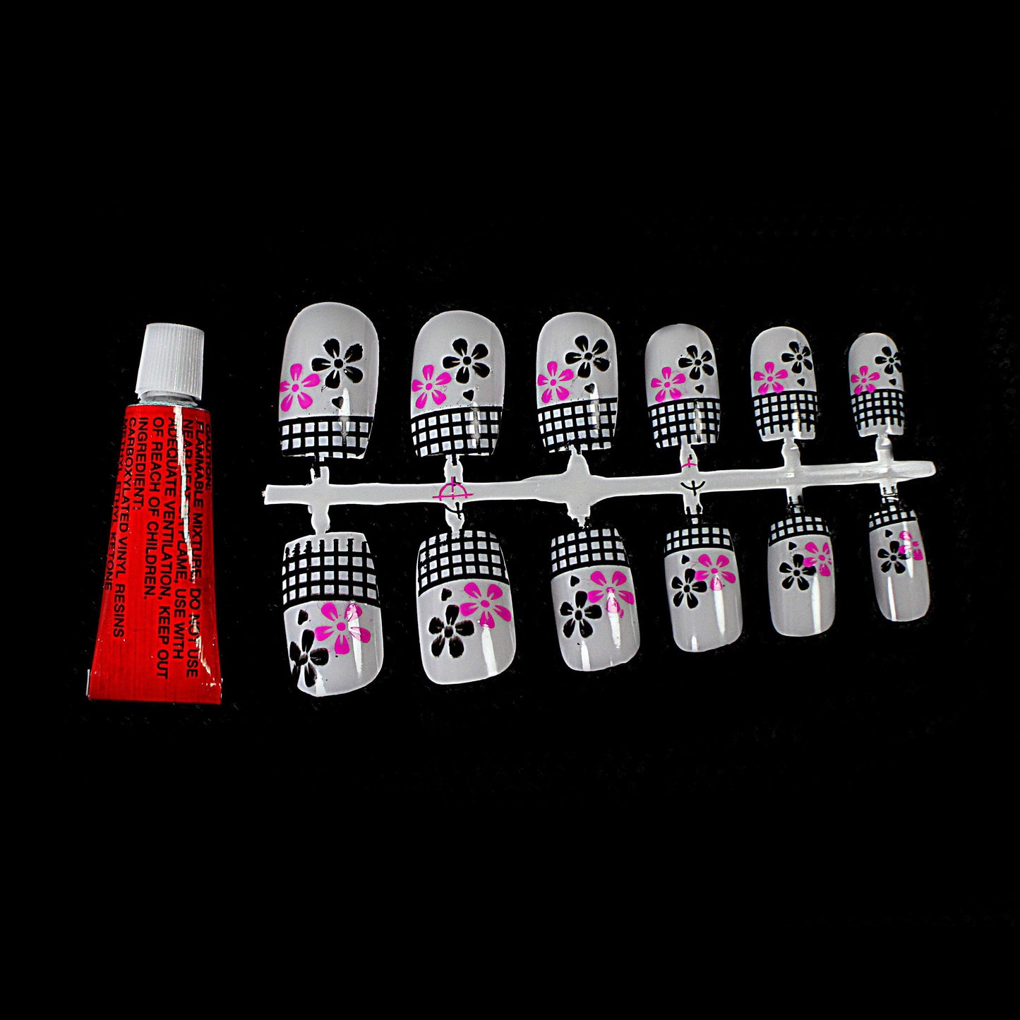 Professional Touch Finger Nail Tips False Nails Assorted Colour With Glue 1195 (Large Letter Rate)
