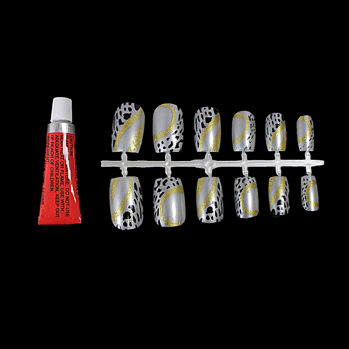 Professional Touch Finger Nail Tips False Nails Assorted Colour With Glue 1195 (Large Letter Rate)