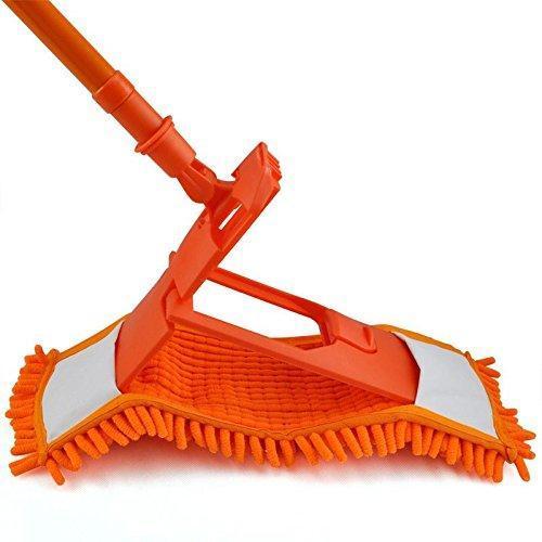 Microfibre Folding Adjustable 360 Plastic Mop With Handle Assorted Colours 2045 (Parcel Rate)