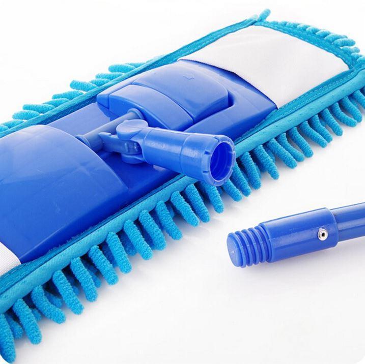 Microfibre Folding Adjustable 360 Plastic Mop With Handle Assorted Colours 2045 (Parcel Rate)