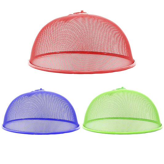 High Quality Plastic Mesh Dome Food Cover Assorted Colours 30cm 5014 (Parcel Rate)