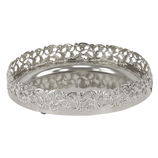 Durane Footed Tray Silver 20 x 5 cm 8422 (Parcel Rate)