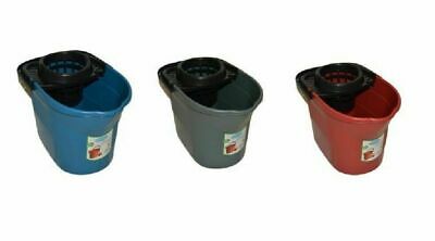 Mop Bucket Plastic Kitchen Bathroom Household Use 13 Litre Assorted Colours H1186 (Parcel Rate)