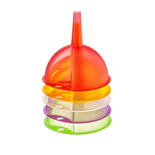 Funnel Set 3Pc Plastic Assorted Colours 14.5 x 14cm HU335 (Parcel Rate)