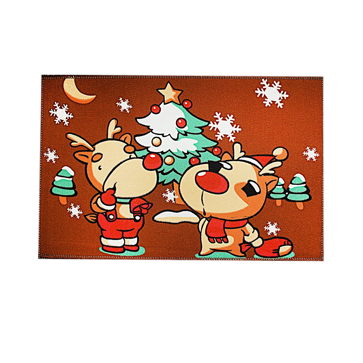 Festive Christmas Season Design Indoor/Outdoor Machine Washable Mats 70cm x 45cm Assorted Designs, Random Sent 4165/1416 (Parcel Rate)