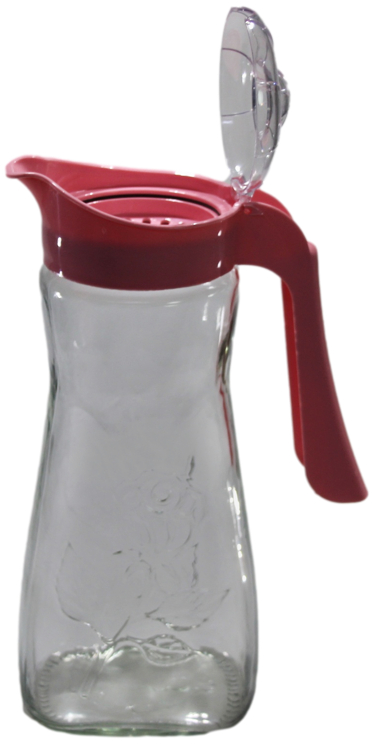 Glass Juice Water Jug in Box 1500cc Plastic Handle S119 (Parcel Rate)