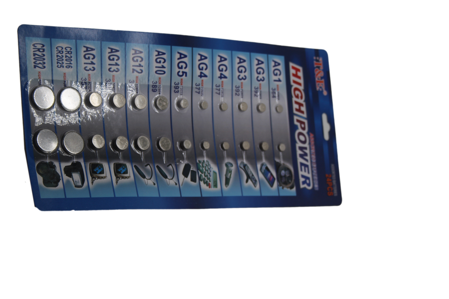 High Power Button Alkaline Cell Batteries Various Sizes 15 x 30cm 2027 (Parcel Rate)