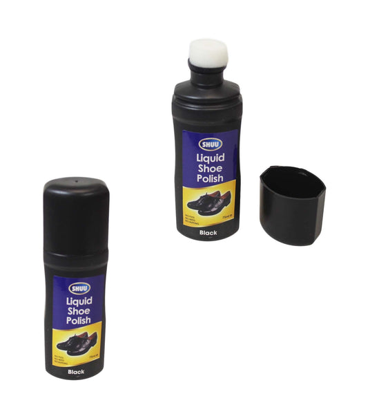 Shuu Instant Shoe Polish Liquid Cleaner With Sponge Cleans Shines 75ml Assorted Colours 2476 (Parcel Rate)