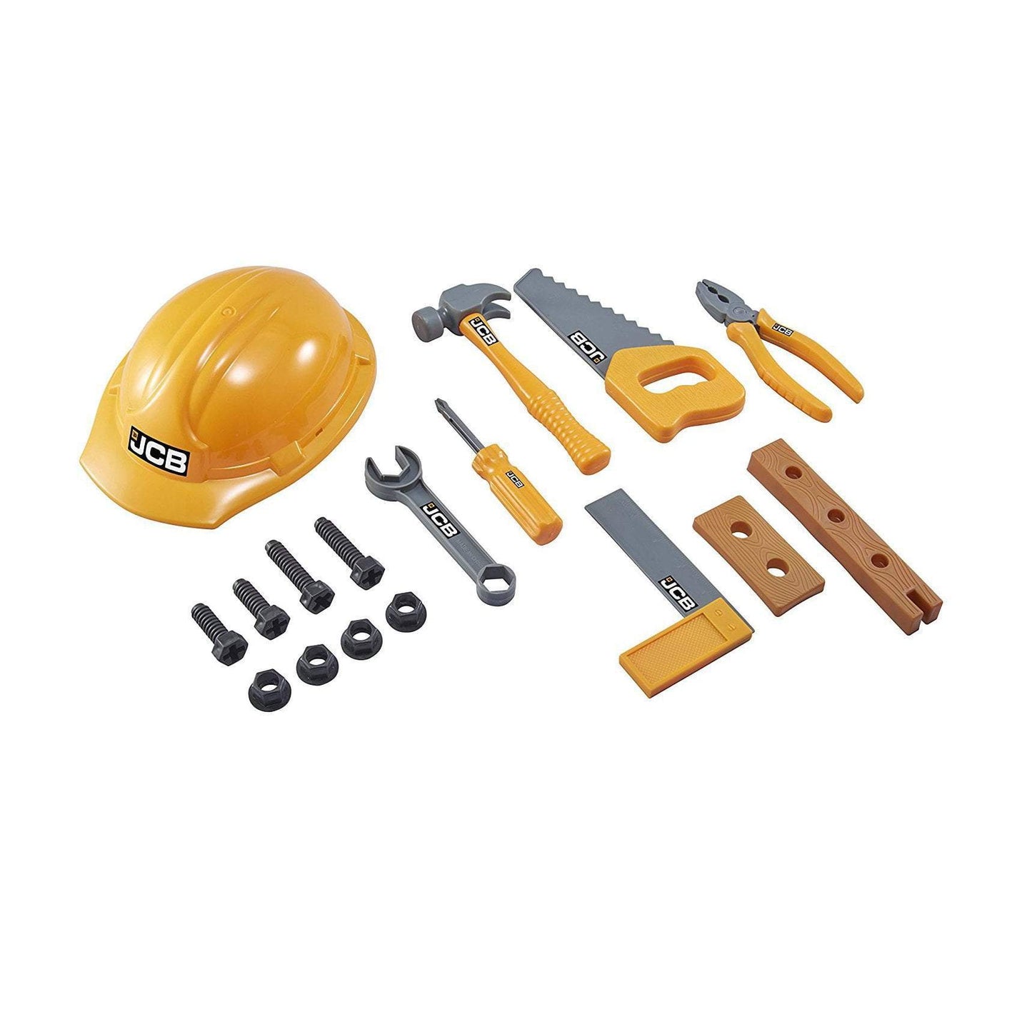 JCB Little Builder Kids Tool Kit And Builders Construction Helmet Set 5891 (Parcel Rate)