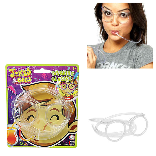 Kids Boys Girls Crazy Straw Drinking Glasses Disguise Jokes and Gags Kids Fun  4491 (Parcel Rate)
