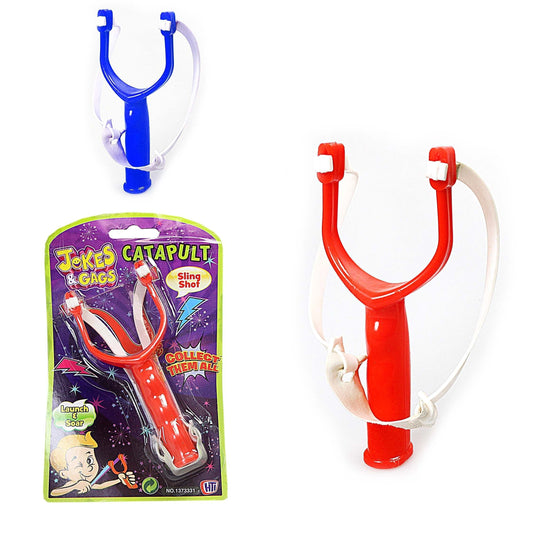 Jokes & Gags Fun Kids Catapult Slingshot In Red And Blue 3311 (Parcel Rate)