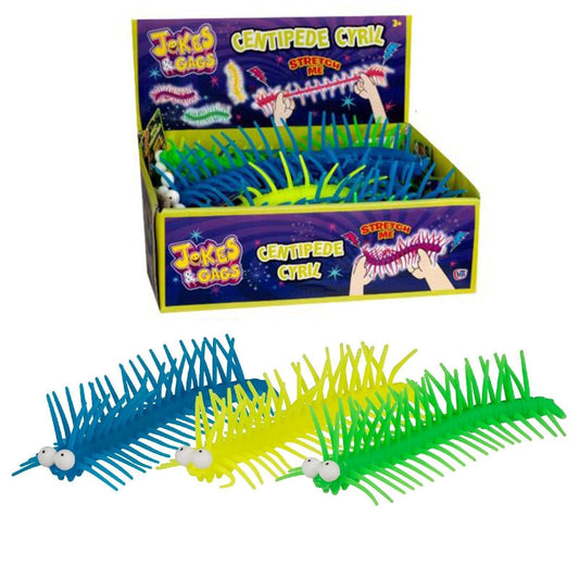 Stretchy Centipede Cyril Caterpillar Tactile Fiddle Worm Stress Fidget Toy 3261 (Parcel Rate)