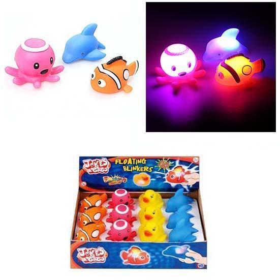 Floating Blinkers Bath Toy Flashing Light Up Water Animal Fish Kids 6811 (Parcel Rate)