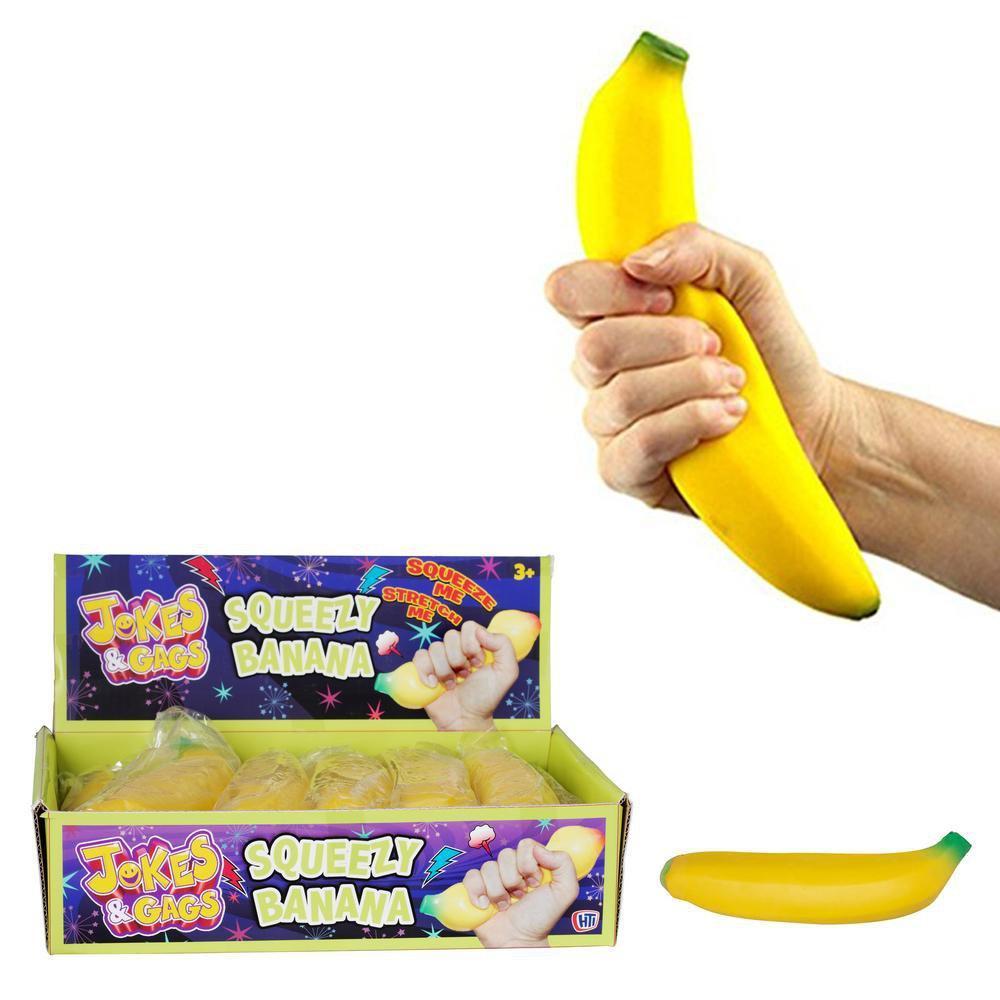 Squeezy Banana Jokes And Gags Squeezy Stress Relief Banana Toy 1373188 (Parcel Rate)