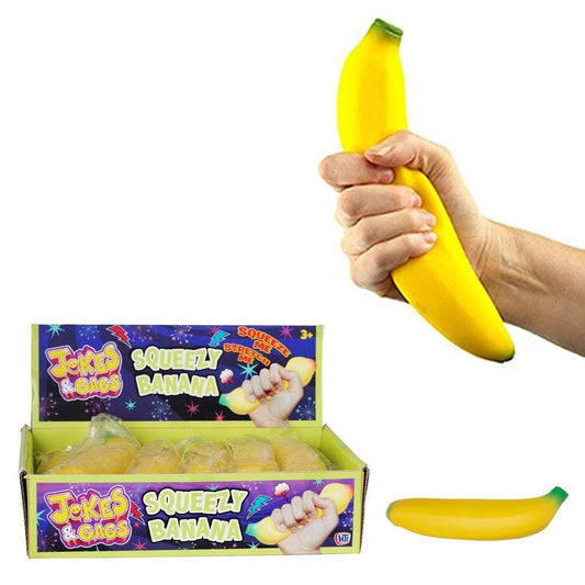 Squeezy Banana Jokes And Gags Squeezy Stress Relief Banana Toy 1373188 (Parcel Rate)