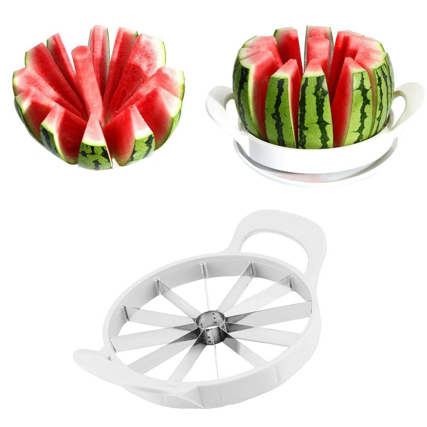 Kitchen Fruit Melon Cantaloupe Divider Watermelon Stainless Cutter Slicer Tool   3422 (Parcel Rate)