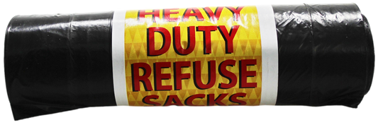 Roll Of Black Heavy Duty Refuse Sacks 20 Pcs LL5750 (Parcel Rate)