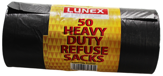 Heavy Duty Refuse Sacks 50 Pcs LL5753 (Parcel Rate)