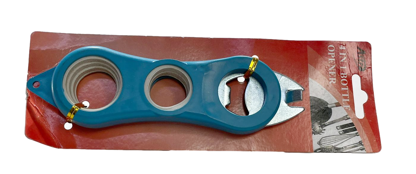 4 In 1 Bottle Opener Kitchen Essential Assorted Colours MCC2959 (Parcel Rate)