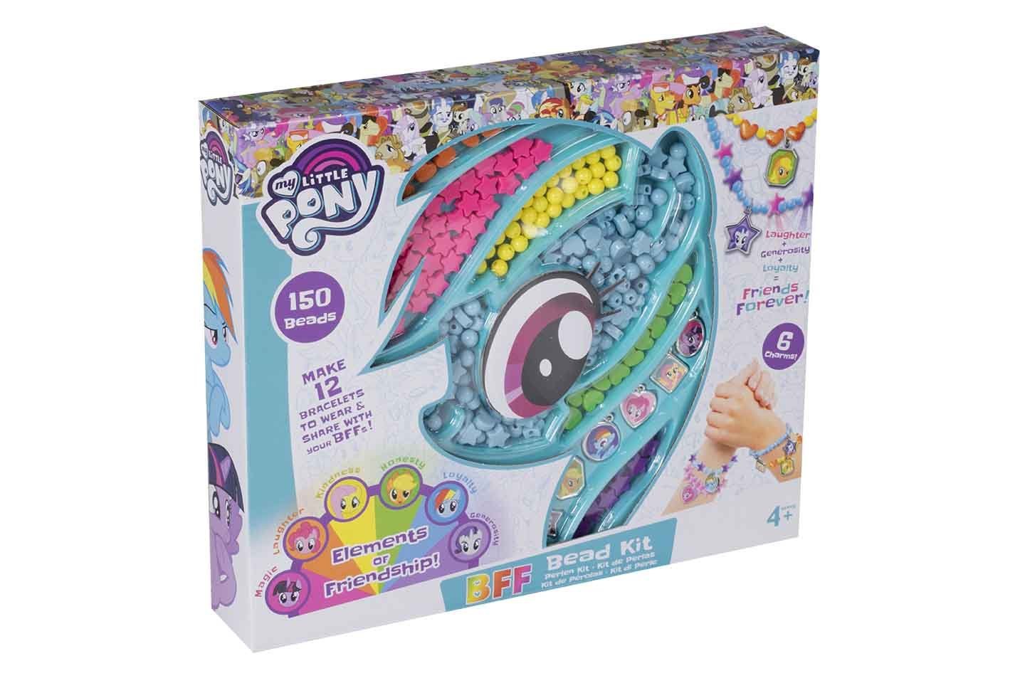 My Little Pony Girls BFF Best Friends Bead Kit 150 Beads 6 Charms MLPC052 (Parcel Rate)