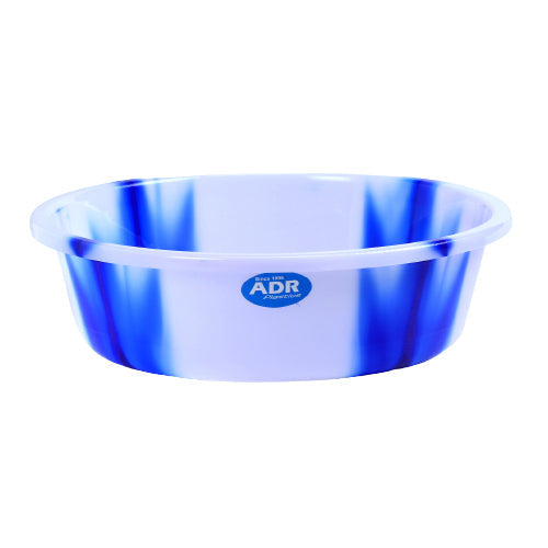 16' Plastic Washing Bowl 40cm Round Tie Dye Print Assorted Colours MX4077 (Parcel rate)