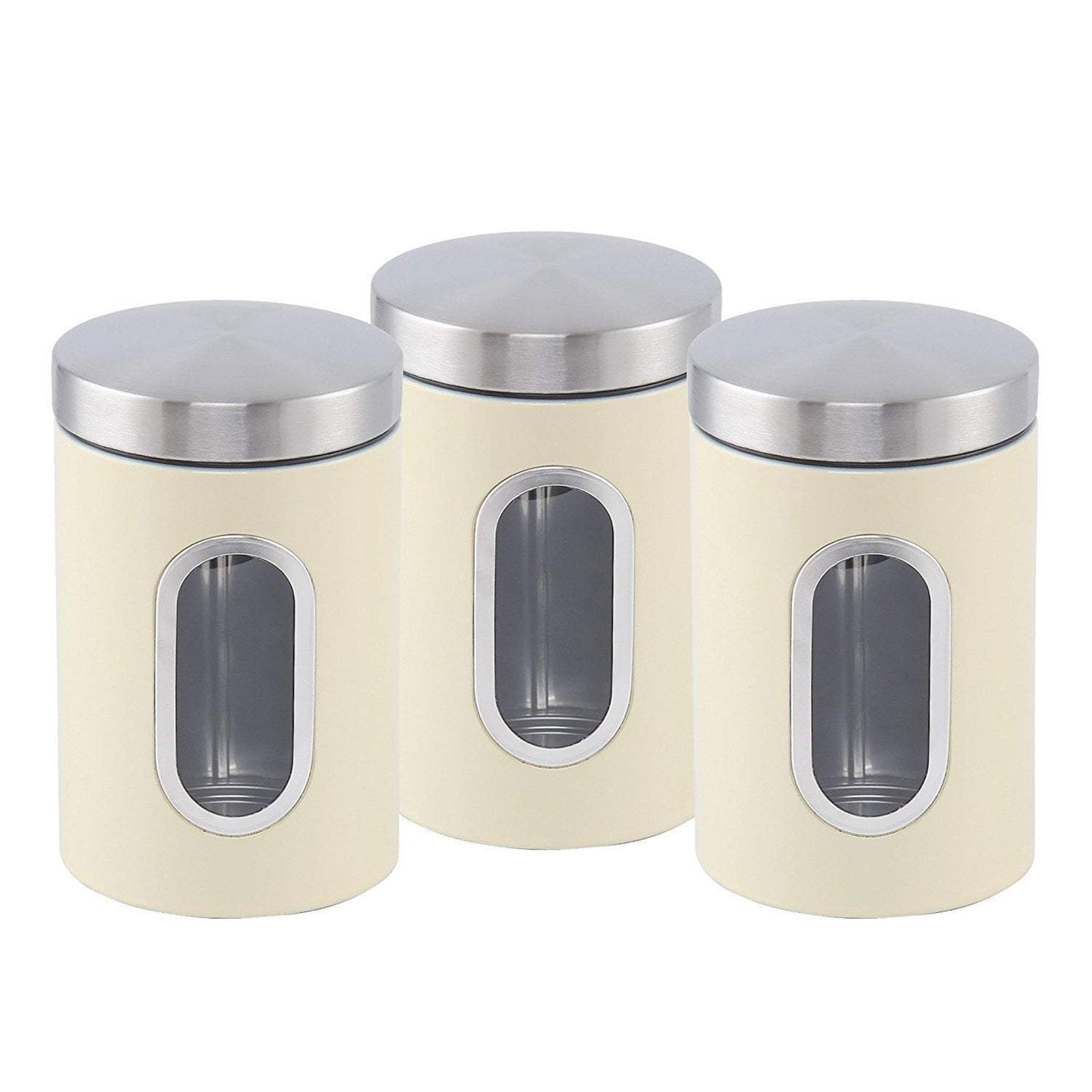 Nea 3Pc Canister Set Natura Cream Home Kitchen 2696 (Parcel Rate)