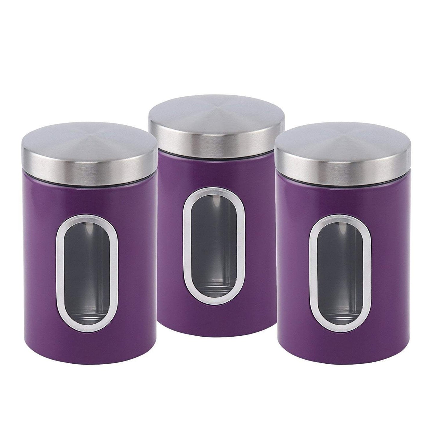 Nea 3Pc Canister Set Viola Purple Home Kitchen 2699 (Parcel Rate)