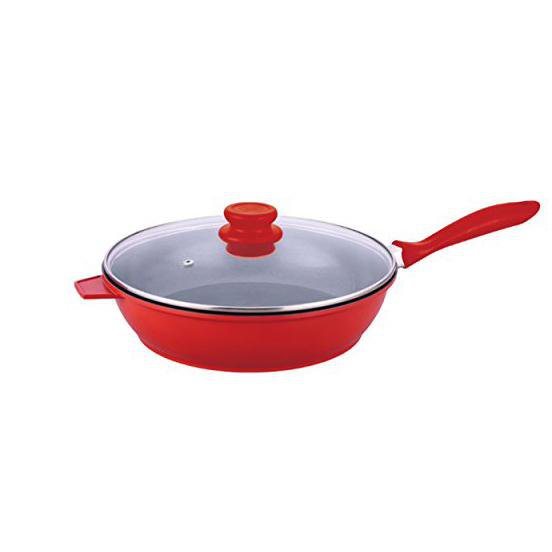 Nea Diecast Saute Pan Rossa Black Ceramic 28cm  2680 (Parcel Rate)