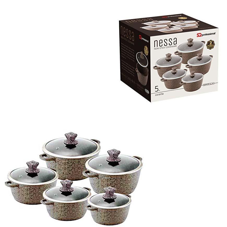 Nessa Granum Casserole Set 5Pc Coraille Brown 2472/5774  (Big Parcel Rate)