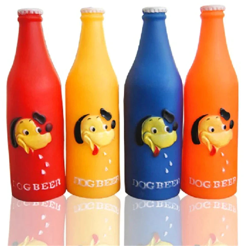 Pet Dog Toy Bottle Squeaky Random Colour Sent 19cm x 6cm 6649 (Parcel Rate)