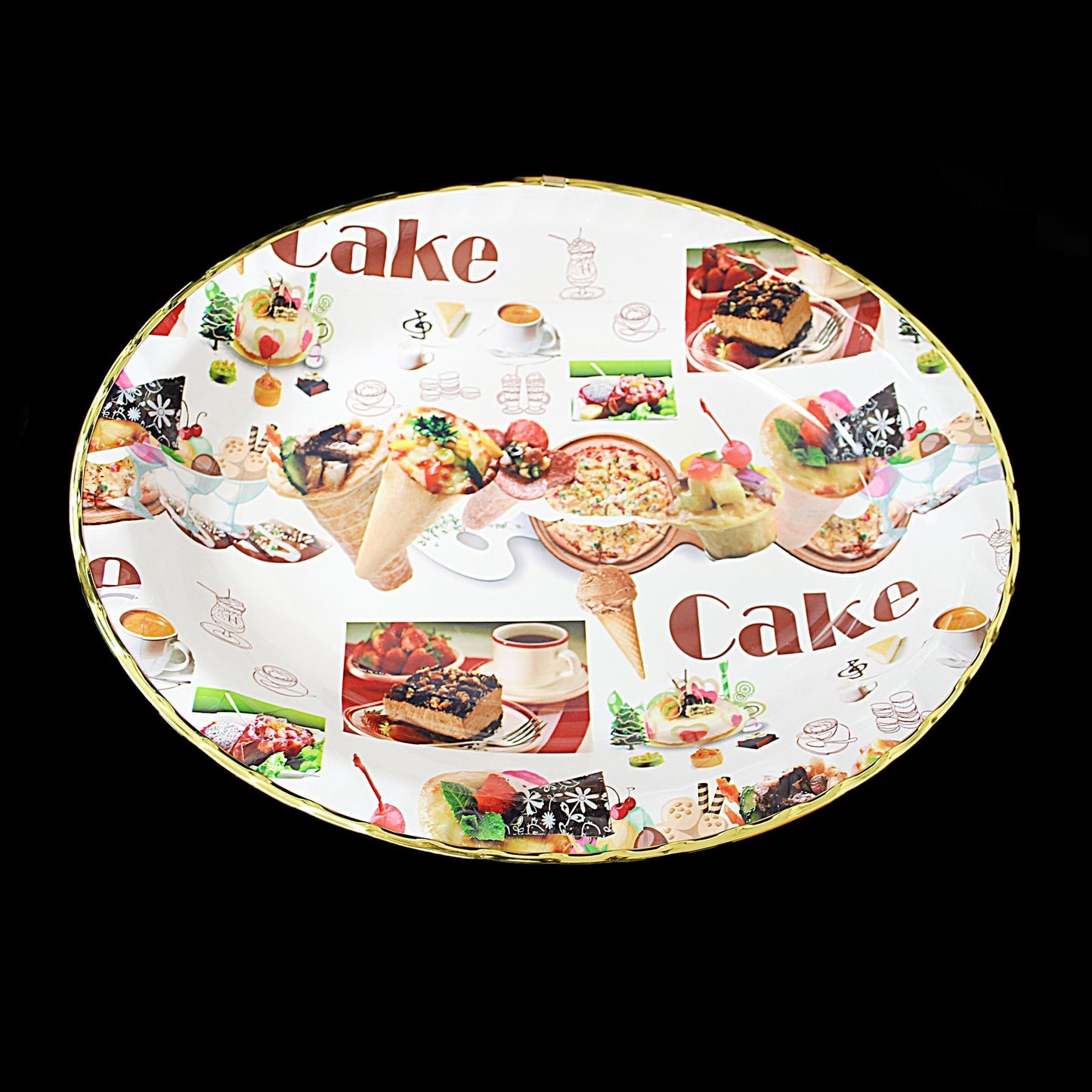 Occasional Use Plastic Fancy Serving Tray 45cm x 35cm 1387 (Parcel Rate)