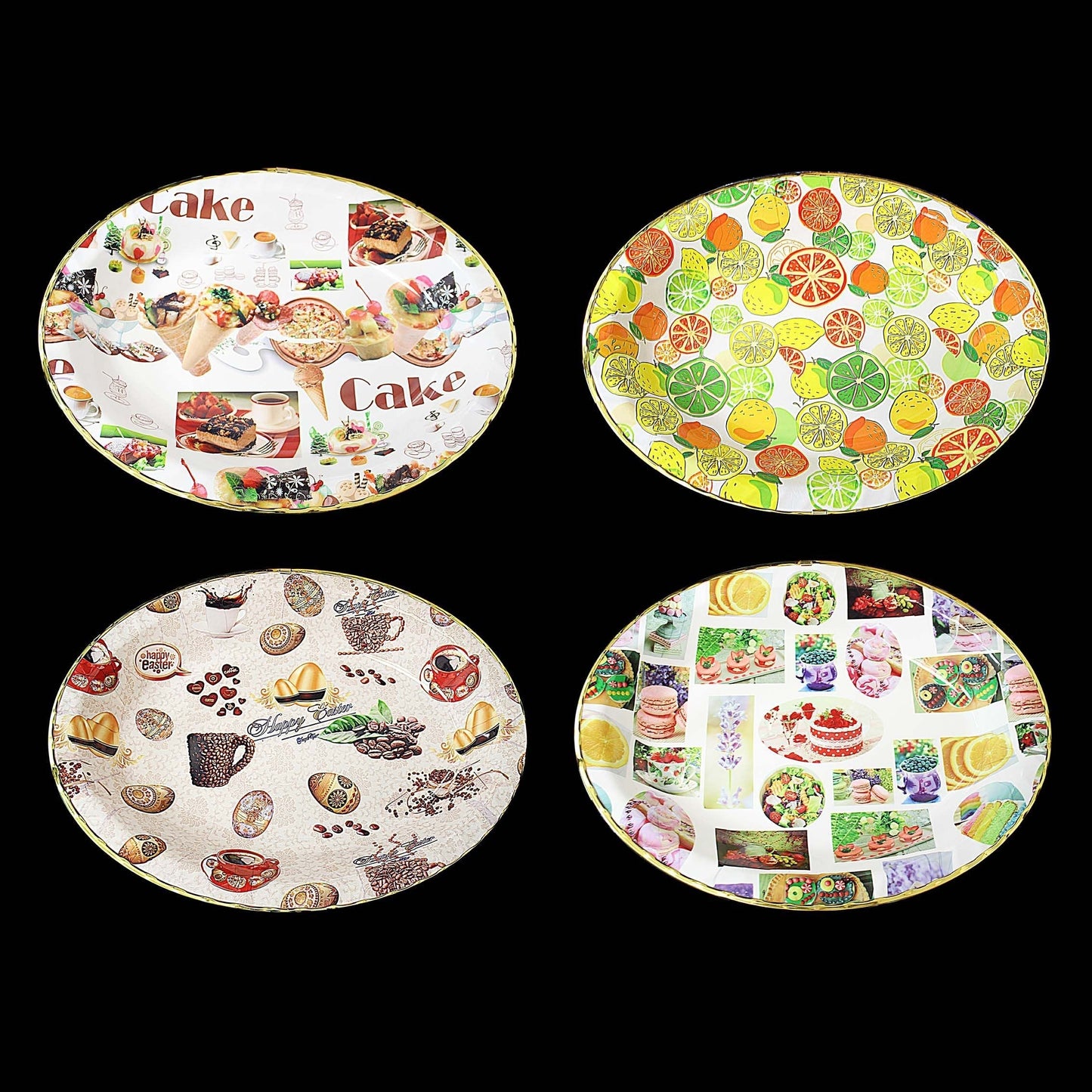 Occasional Use Plastic Fancy Serving Tray 45cm x 35cm 1387 (Parcel Rate)