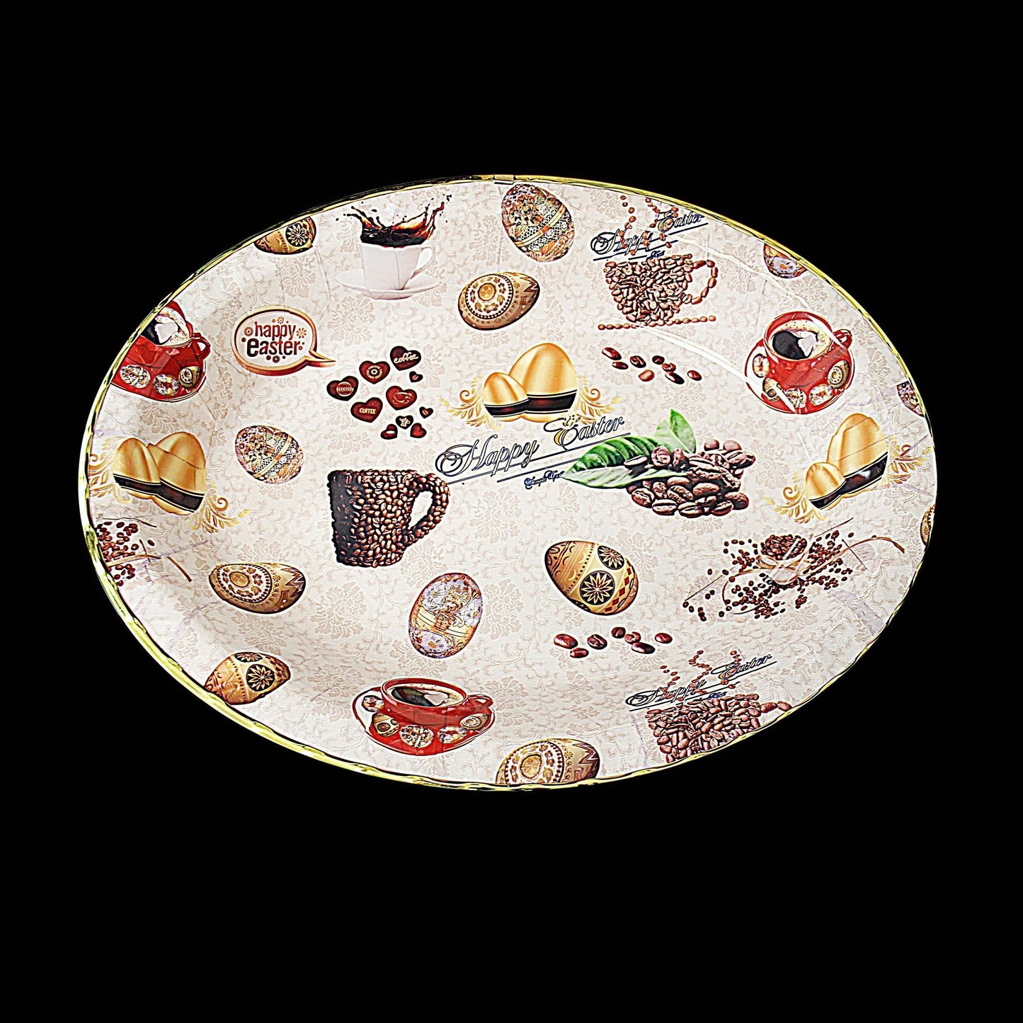 Occasional Use Plastic Fancy Serving Tray 45cm x 35cm 1387 (Parcel Rate)