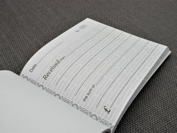 Duplicate Receipt Book 2 Assorted Designs Numbered 001-100/5 x 4''  P1022 (Parcel Rate)