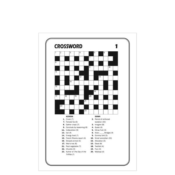A5 Crossword Book 21 x 14.8 x 1.4cm 2 Designs P2593 (Large Letter Rate)